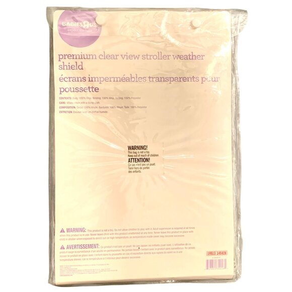 Premium Clear View Stroller Rain Weather Shield Cover Babies R Us - Picture 4 of 6